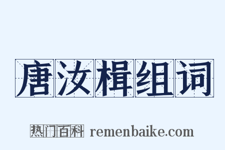 唐汝楫组词是什么意思的图片